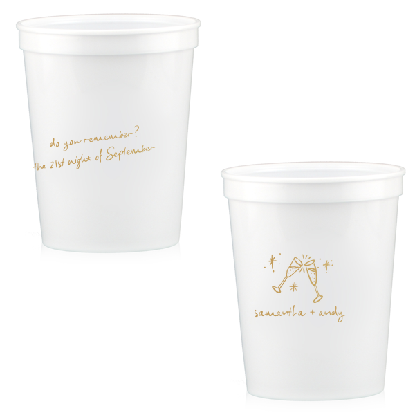 50 The 21st Night of September Wedding Cup - Personalized 16-oz. Stadium Cup (Ink)