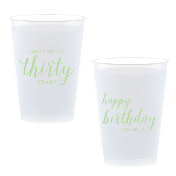 50 Cheers to Years Cup - Personalized Birthday 8-oz. Frosted Cup (Ink)