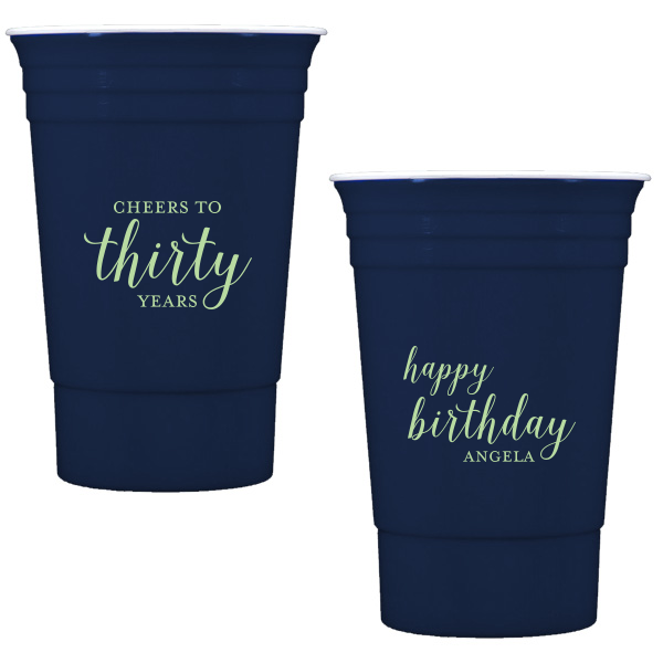 50 Cheers to Years Cup - Personalized Birthday 16-oz. Plastic Party Cup (Ink)