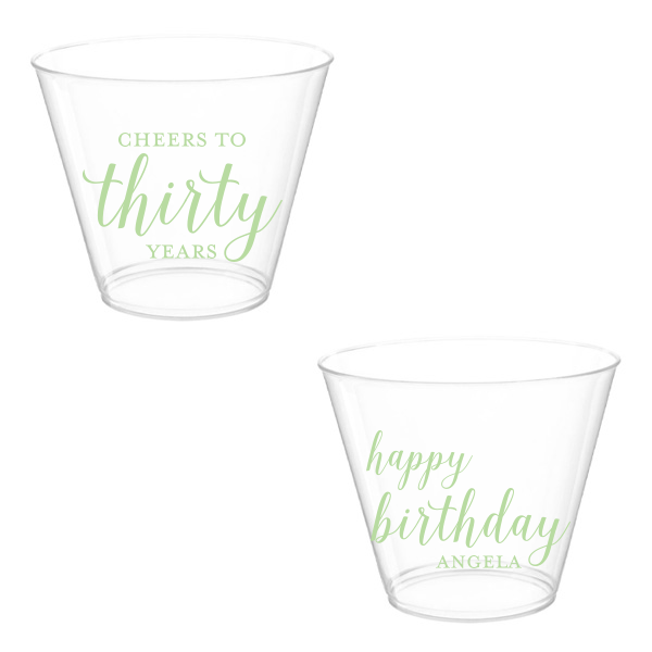 50 Cheers to Years Cup - Personalized Birthday 5-oz. Hard Plastic Cup (Ink)