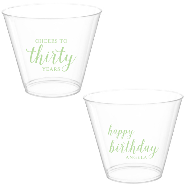50 Cheers to Years Cup - Personalized Birthday 9-oz. Hard Plastic Cup (Ink)