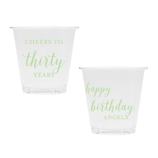 50 Cheers to Years Cup - Personalized Birthday 3-oz. Soft Plastic Cup (Ink)