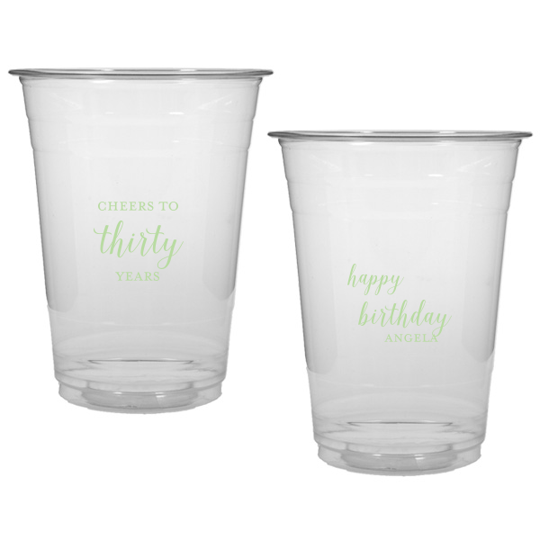 50 Cheers to Years Cup - Personalized Birthday 16-oz. Soft Plastic Cup (Ink)