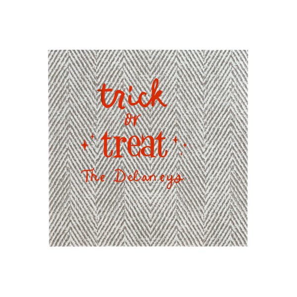50 Starry Trick Or Treat Napkin - Personalized Cocktail Napkin (Foil)