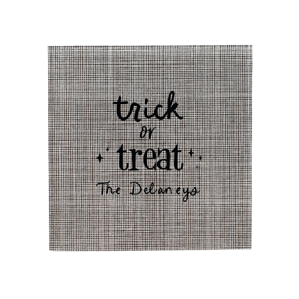 50 Starry Trick Or Treat Napkin - Personalized Cocktail Napkin (Foil)