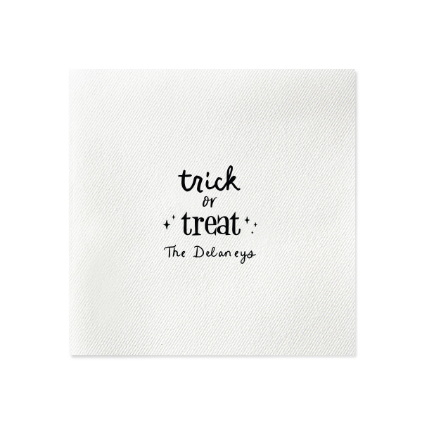 50 Starry Trick Or Treat Napkin - Personalized Dinner Napkin (Foil)
