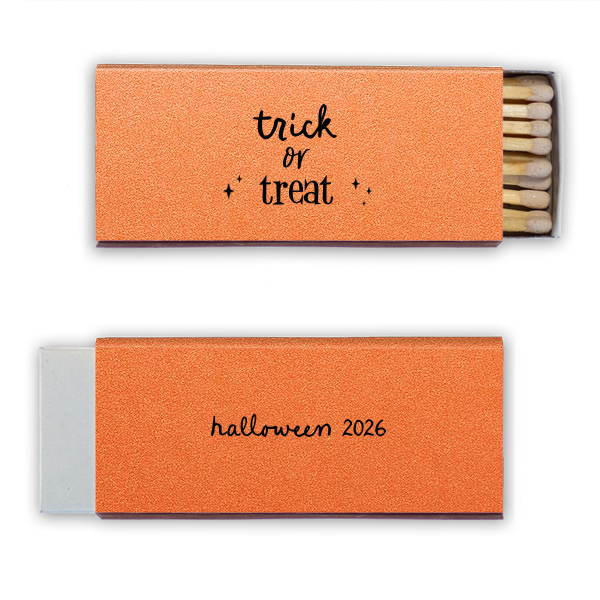 50 Trick Or Treat Match - Personalized Candle Matchbox (Foil)