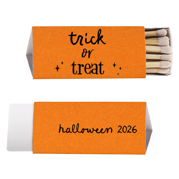 50 Trick Or Treat Match - Personalized Triangle Matchbox (Foil)