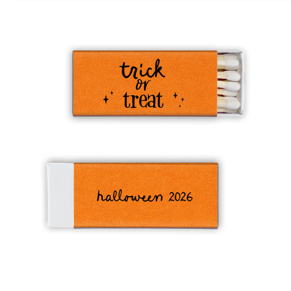 50 Trick Or Treat Match - Personalized Mini Matchbox (Foil)