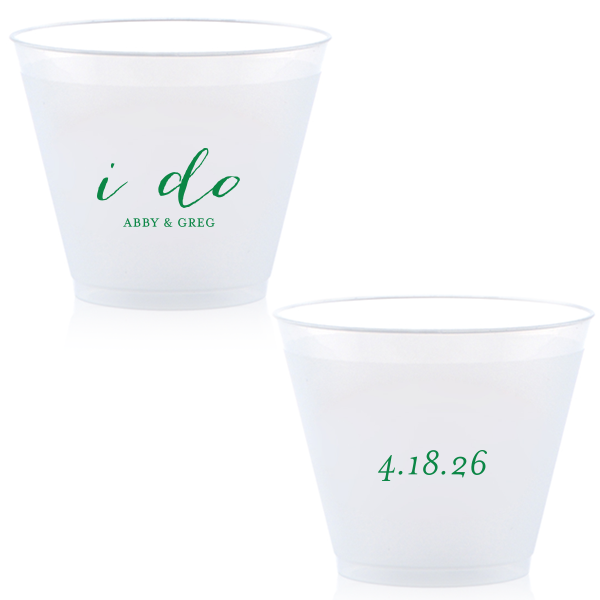 Custom Matte Moss Green Ink 9 oz Frost Flex Cup with Matte Moss Green Ink Cup Ink Colors will give your party the personalized touch every host desires.