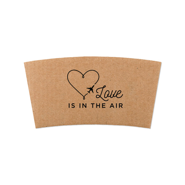 25 Love Is In The Air Coffee Sleeve - Personalized 8-oz. Coffee Sleeve (Foil)