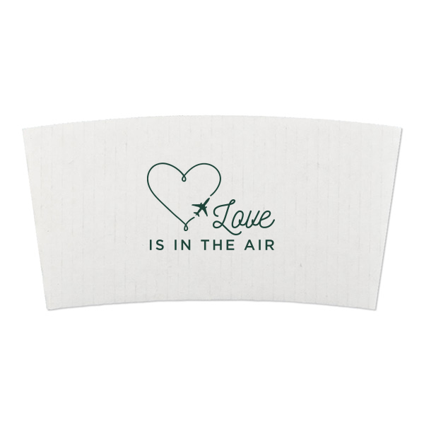 25 Love Is In The Air Coffee Sleeve - Personalized 10-20-oz. Coffee Sleeve (Foil)