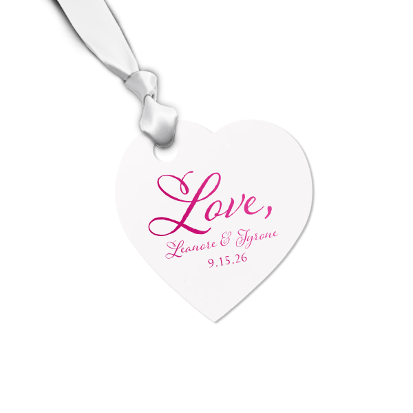 Our custom Poptone Peach Arch Gift Tag with Shiny Fuchsia Foil can be personalized to match your party's exact theme and tempo.