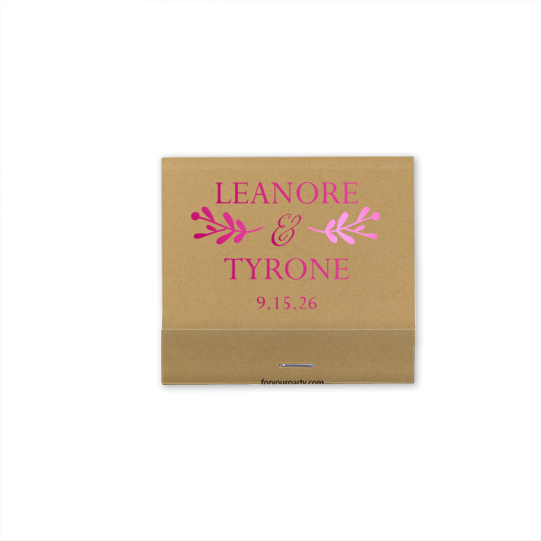 Ignite romance with the We Said Yes Matchbox. This matchbox proudly displays a vibrant "YES" filled with elegant florals, offering a spark of love at every strike. With the couple’s names elegantly displayed, it lights up memories of your special day, one match at a time! 