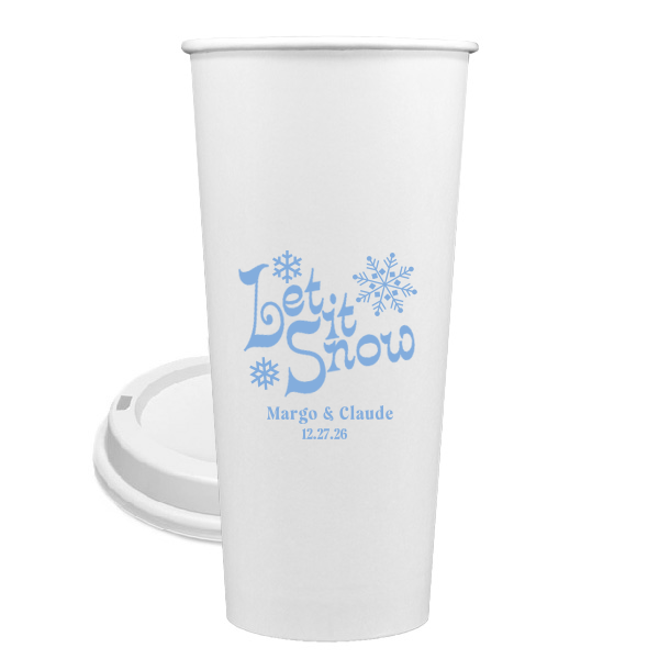 50 Let It Snow Cup - Personalized 24-oz. Single Wall Paper Hot Cup (Ink)