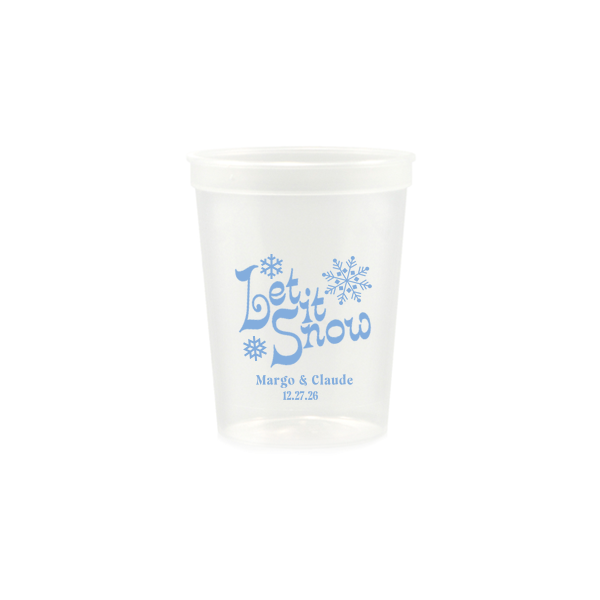 50 Let It Snow Cup - Personalized 12-oz. Stadium Cup (Ink)