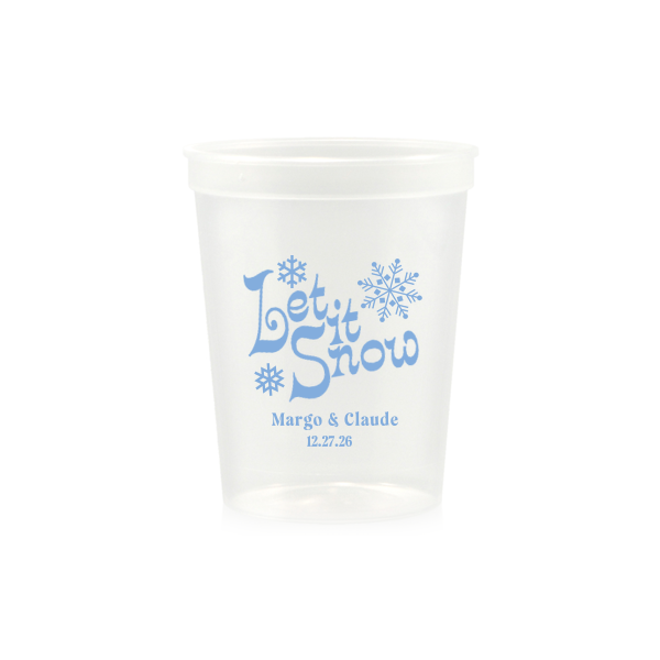 50 Let It Snow Cup - Personalized 16-oz. Stadium Cup (Ink)