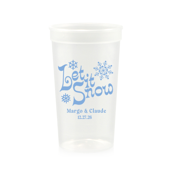 50 Let It Snow Cup - Personalized 22-oz. Stadium Cup (Ink)