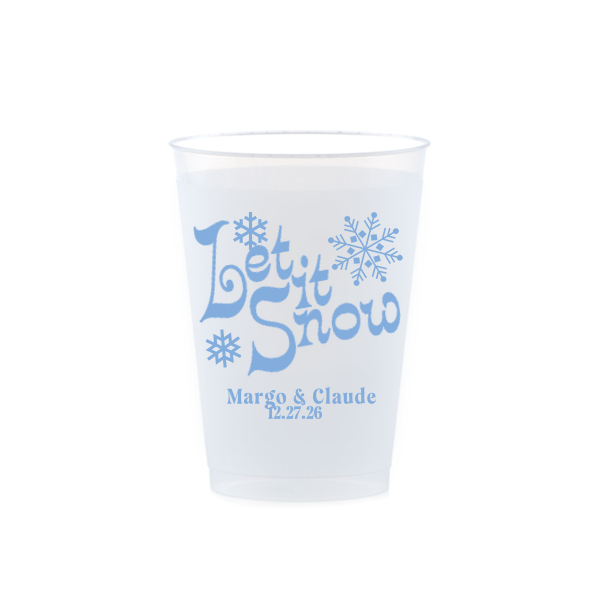 50 Let It Snow Cup - Personalized 8-oz. Frosted Cup (Ink)
