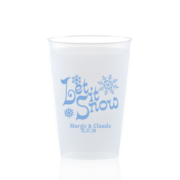 50 Let It Snow Cup - Personalized 12-oz. Frosted Cup (Ink)