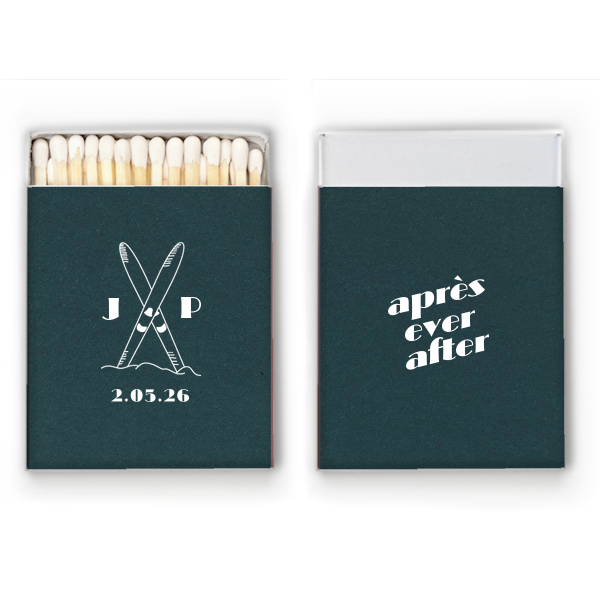 50 Après Ever After Matchbox - Personalized Square Matchbox (Foil)