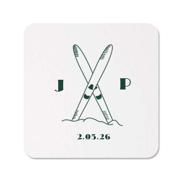 50 Après Ever After Coaster - Personalized Square Coaster (Foil)
