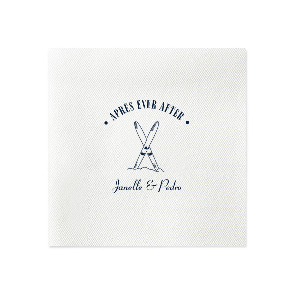50 Après Ever After Napkin - Personalized Cocktail Napkin (Foil)