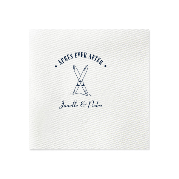 50 Après Ever After Napkin - Personalized Cocktail Napkin (Foil)
