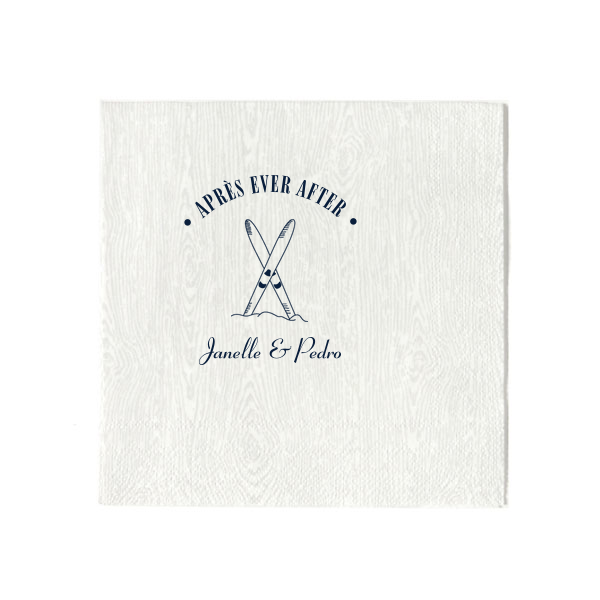 50 Après Ever After Napkin - Personalized Cocktail Napkin (Foil)