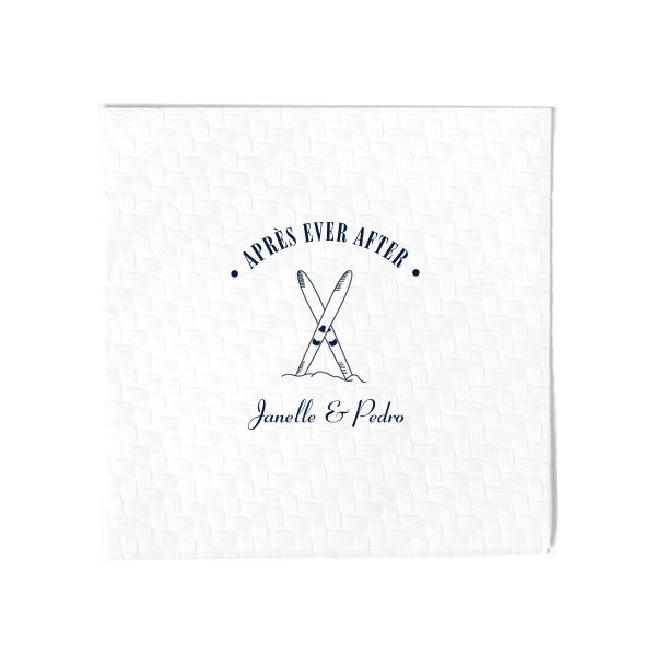 50 Après Ever After Napkin - Personalized Cocktail Napkin (Foil)