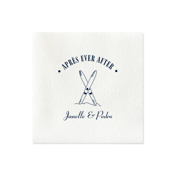 50 Après Ever After Napkin - Personalized Petite Cocktail Napkin (Foil)