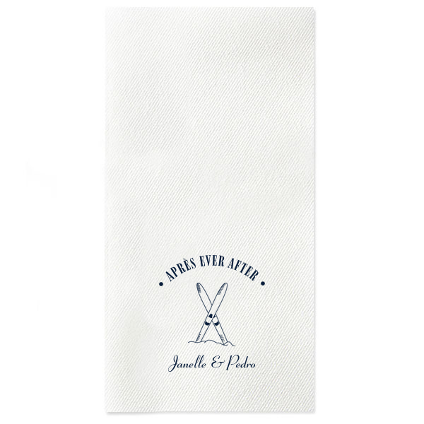 50 Après Ever After Folded Dinner Napkin - Personalized Paper Guest Towel (Foil)