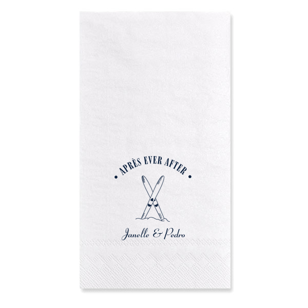50 Après Ever After Folded Dinner Napkin - Personalized Guest Hand Towel (Foil)
