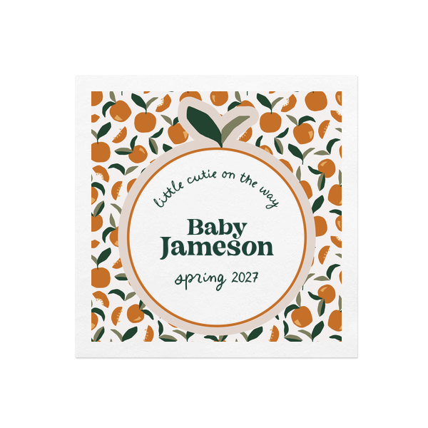 Orange Bunches Photo Napkin