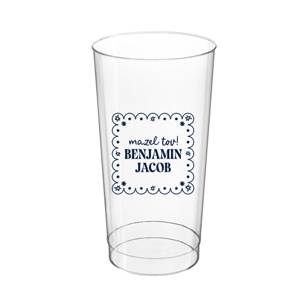 50 Star of David Frame Cup - Personalized 16-oz. Hard Plastic Cup (Ink)