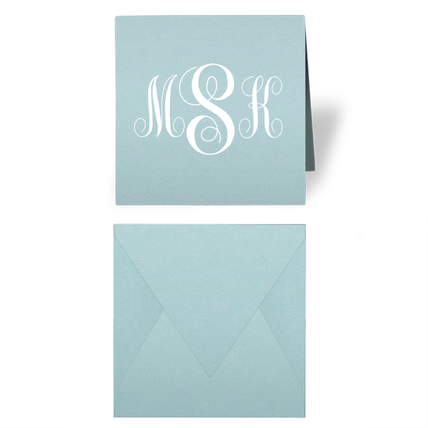 50 Classic Monogram Gift Enclosure - Personalized Wedding Gift Enclosure (Foil)