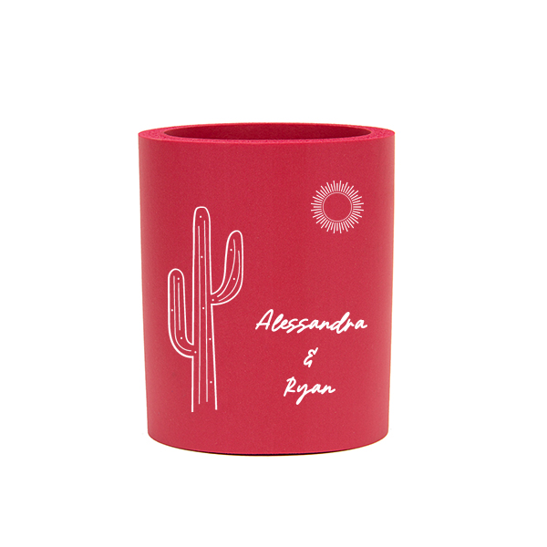 12 Southwest Sun Can Cooler - Personalized Round Can Cooler (Ink)