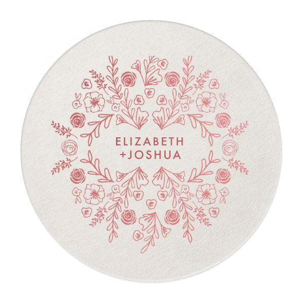 Floral Bouquet Wedding Coaster