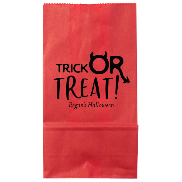 25 Trick Or Treat Devil Bag - Personalized Seasonal Popcorn Bag (Foil)