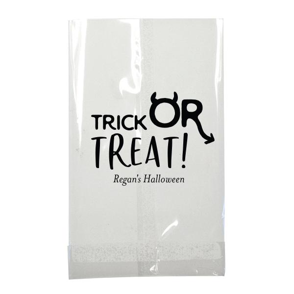 25 Trick Or Treat Devil Bag - Personalized Seasonal Small Cellophane Bag (Foil)
