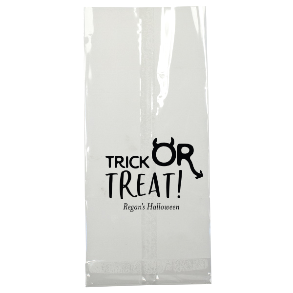 25 Trick Or Treat Devil Bag - Personalized Seasonal Large Cellophane Bag (Foil)