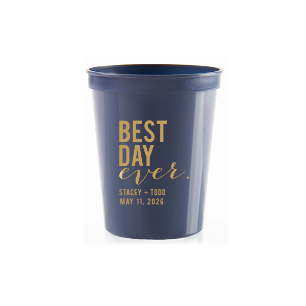 50 Best Day Ever Block Names Cup - Personalized Anniversary 16-oz. Stadium Cup (Ink)