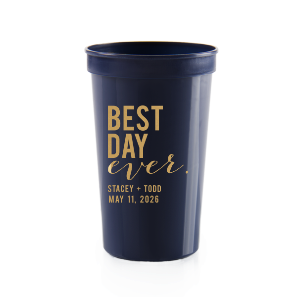 50 Best Day Ever Block Names Cup - Personalized Anniversary 22-oz. Stadium Cup (Ink)
