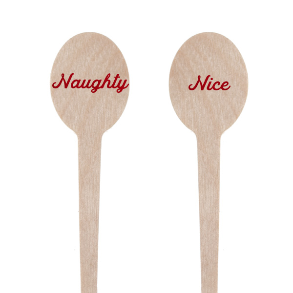 100 Naughty or Nice Stir Stick - Personalized Oval Stir Stick (Foil)