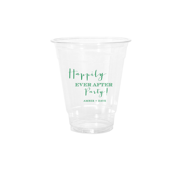 50 Happily Ever After Party Cups - Personalized Wedding 12-oz. Cold Cup (Ink)