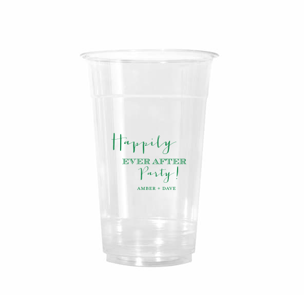 50 Happily Ever After Party Cups - Personalized Wedding 20-oz. Cold Cup (Ink)