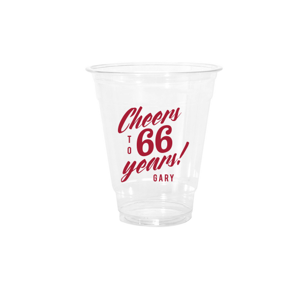 50 Vintage Cheers To Years Cup - Personalized Birthday 12-oz. Cold Cup (Ink)