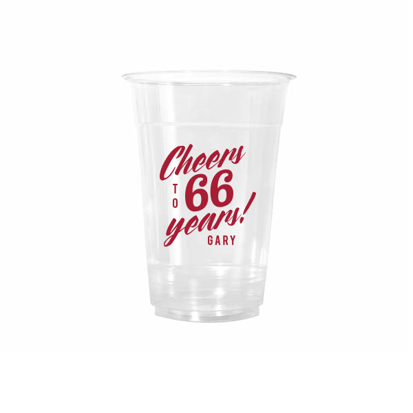 50 Vintage Cheers To Years Cup - Personalized Birthday 16-oz. Cold Cup (Ink)