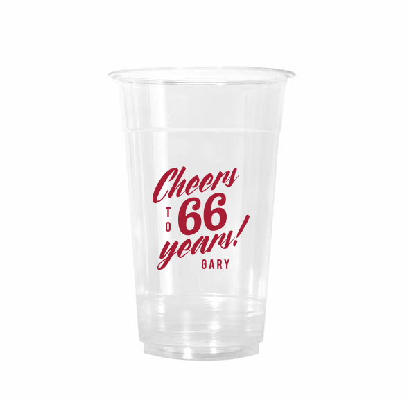 50 Vintage Cheers To Years Cup - Personalized Birthday 20-oz. Cold Cup (Ink)
