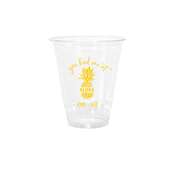 50 You Had Me At Aloha Cup - Personalized Engagement 12-oz. Cold Cup (Ink)